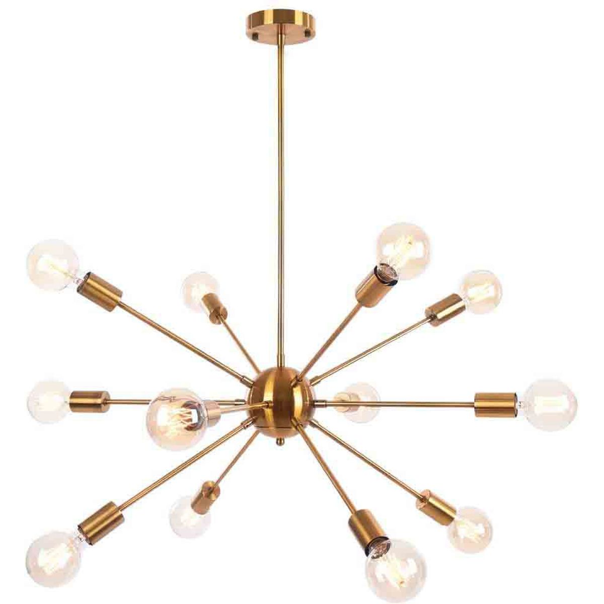 HOME NEAT - Moderno iluminación colgante bolas lámparas con 12 luces e27 oro