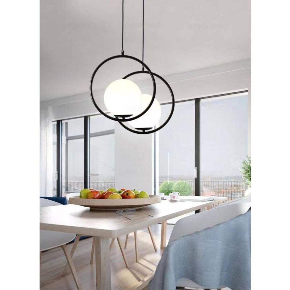 PUREPOWER - Lámpara colgante de cristal de la lámpara moderna globo techo-oro