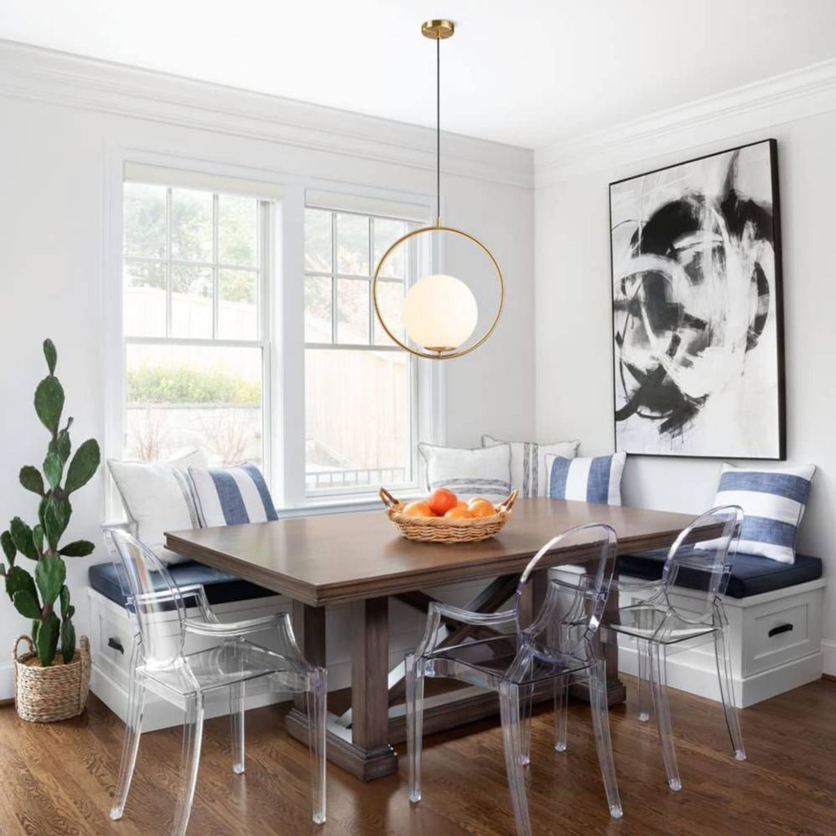 PUREPOWER - Lámpara colgante de cristal de la lámpara moderna globo techo-oro