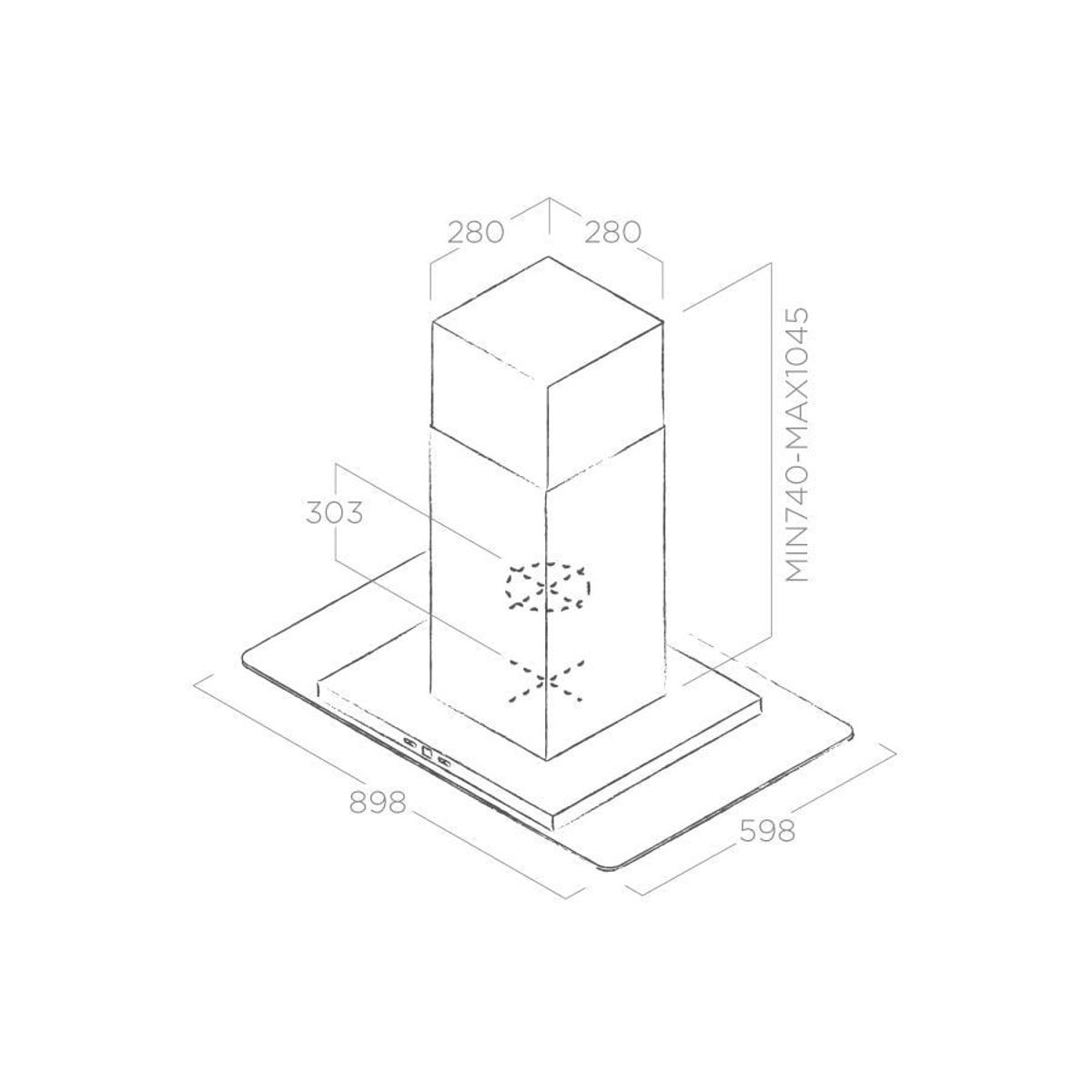 GENERAL ELECTRIC - CAMPANA EXTRACTORA DE ISLA 90 CMS - CGI9005TRO