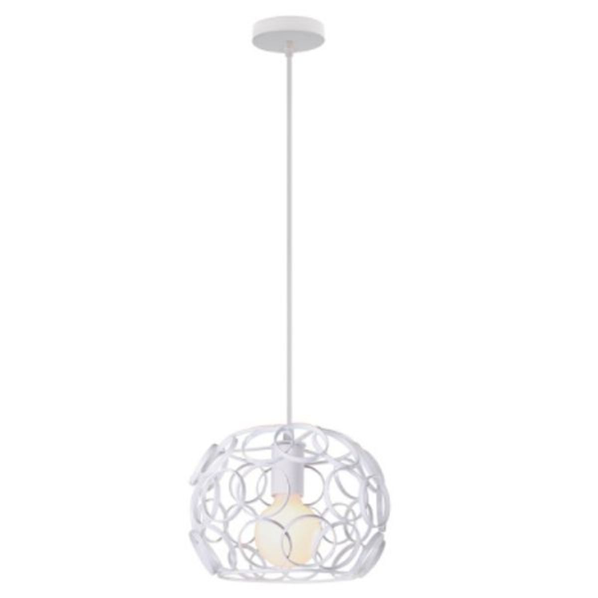 HOME NEAT - Lámpara colgante metal creativo hueca pelota luz de techo blanco