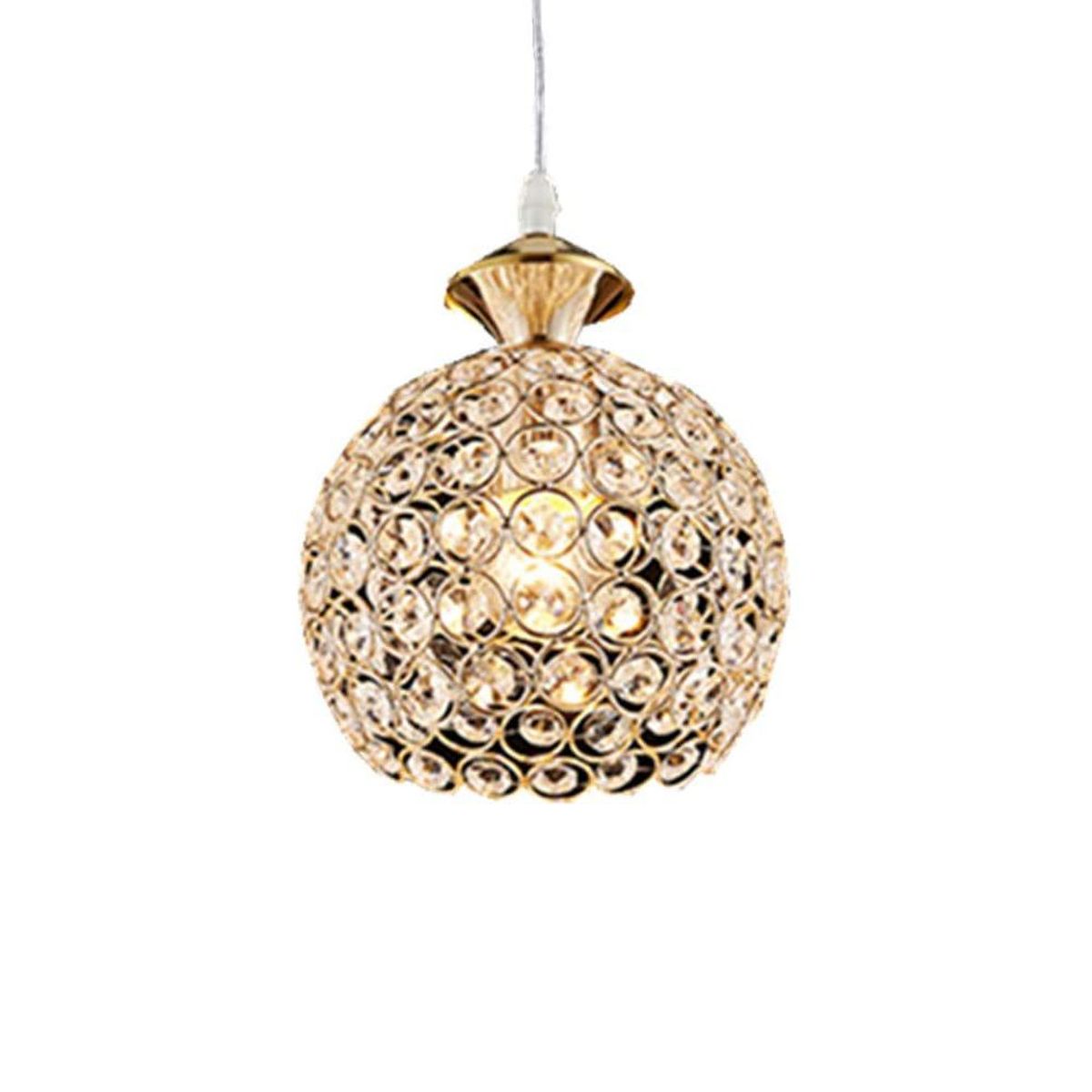 HOME NEAT - Lámpara colgante de cristal led lámpara de techo ø15cm oro