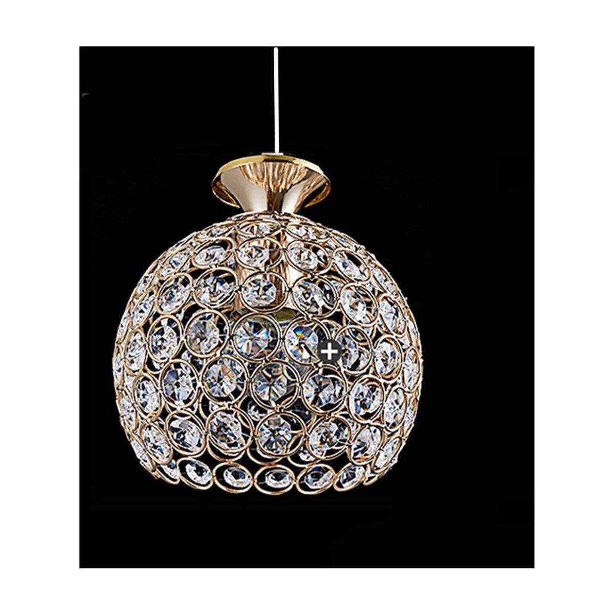 HOME NEAT - Lámpara colgante de cristal led lámpara de techo ø15cm oro