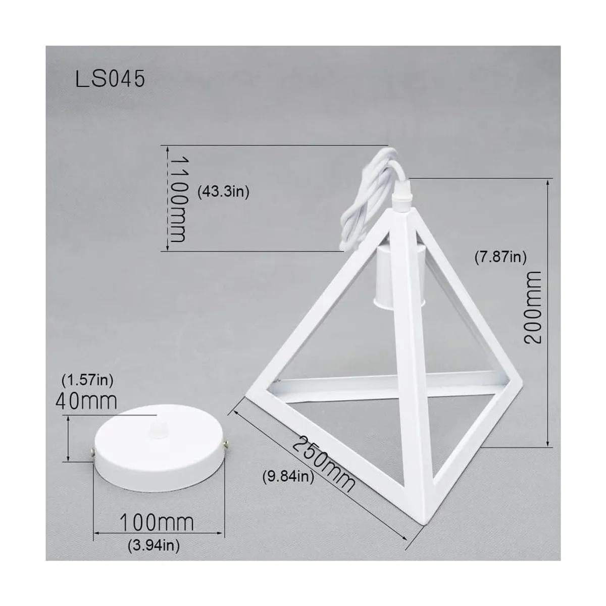 HOME NEAT - colgante iluminación lámparas techo industrial colgante de luz Blanco