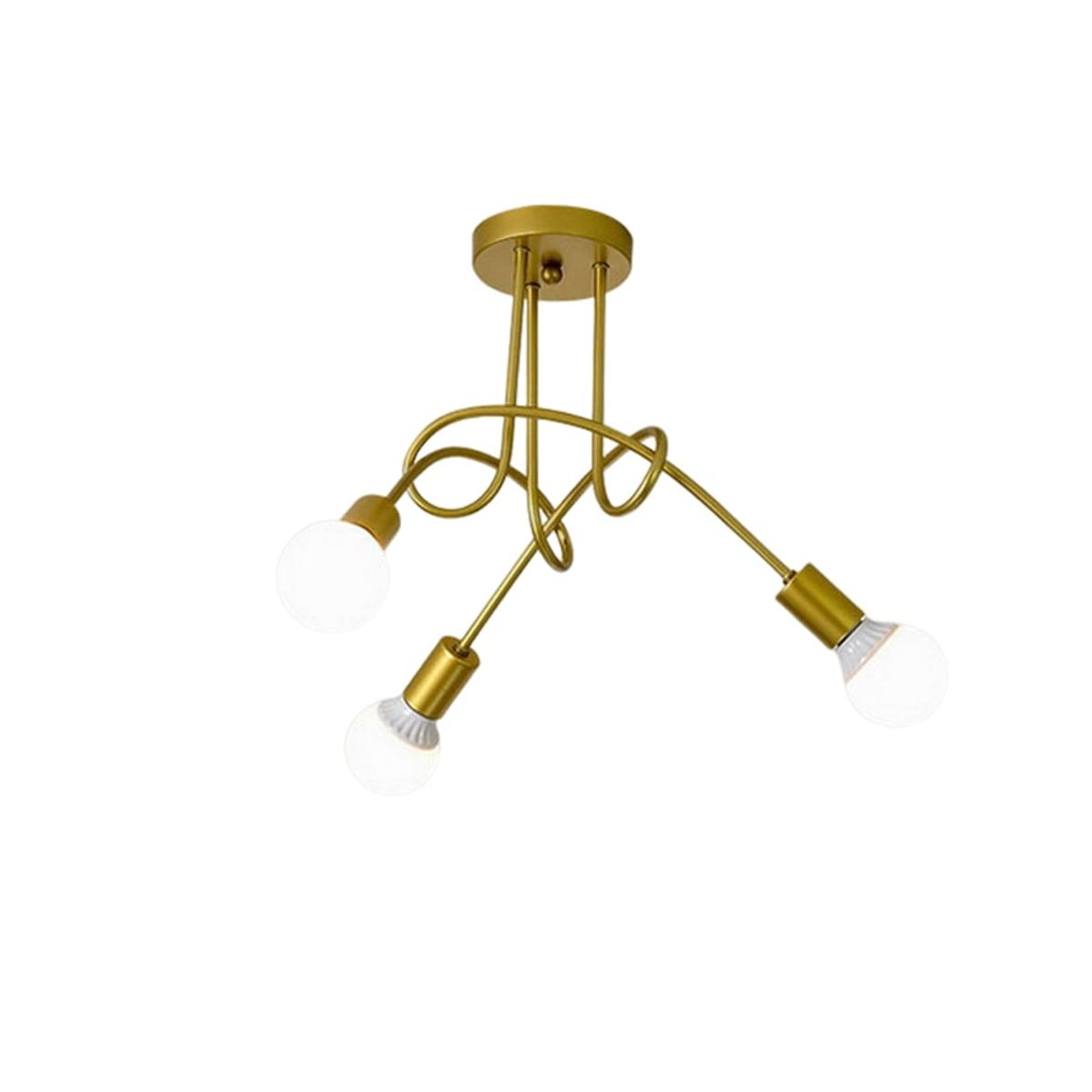 HOME NEAT - Lámpara de Techo 3L E27 Dorado