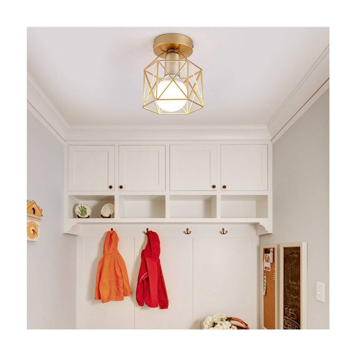 HOME NEAT - 2 Unidades Lámpara de Techo Vintage - Dorado