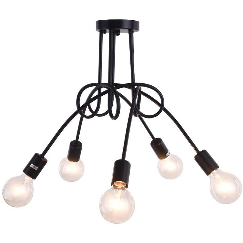 HOME NEAT - Lámpara de techo Vintage DIY de 5 lámparas