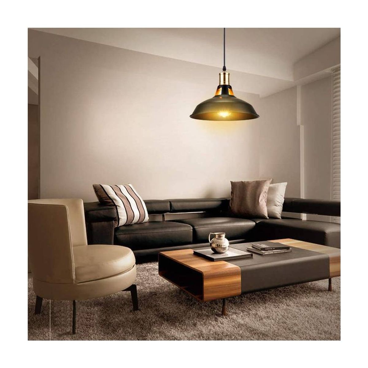 HOME NEAT - Home-neat lámpara colgante industrial vintage dia 27cm E27