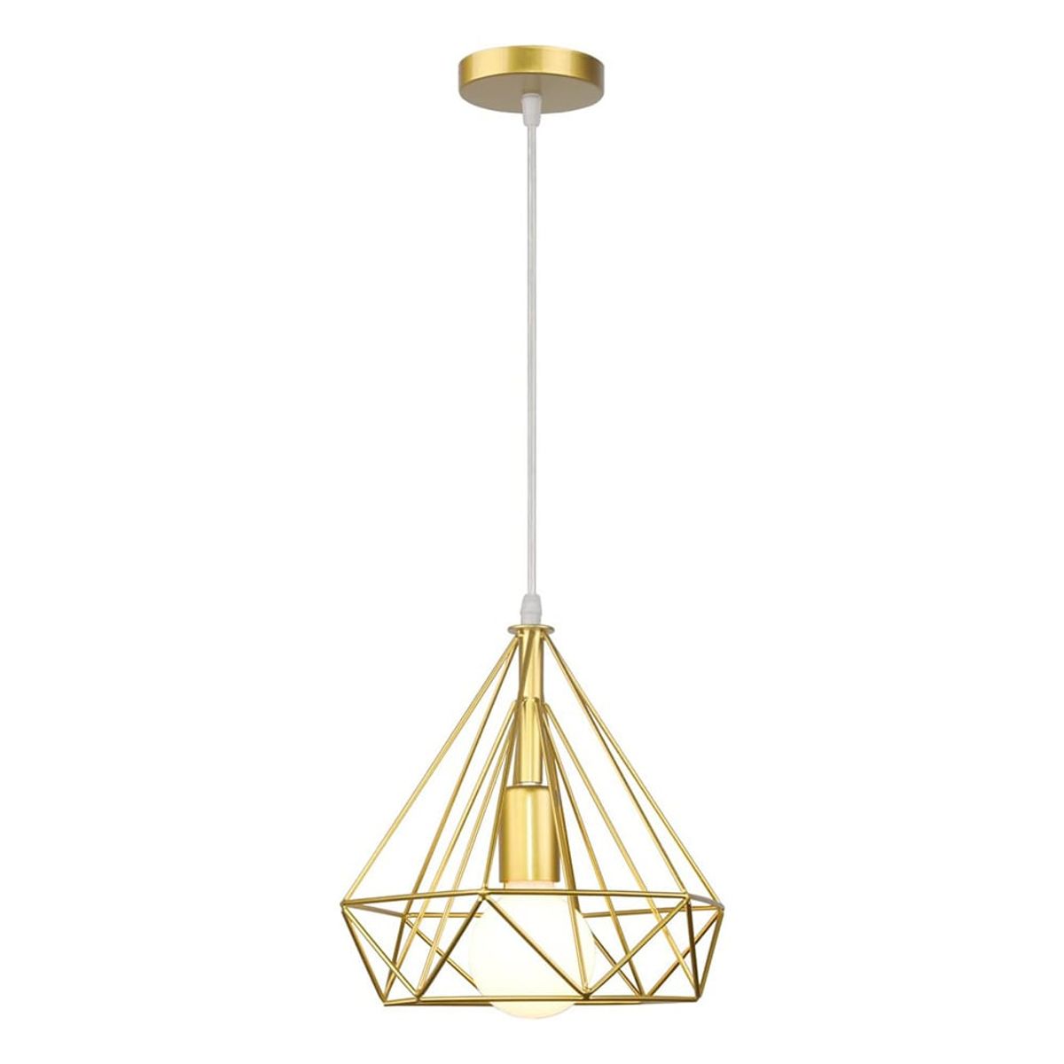 HOME NEAT - Lámpara de techo iluminación colgante 25 cm con forma de diamante