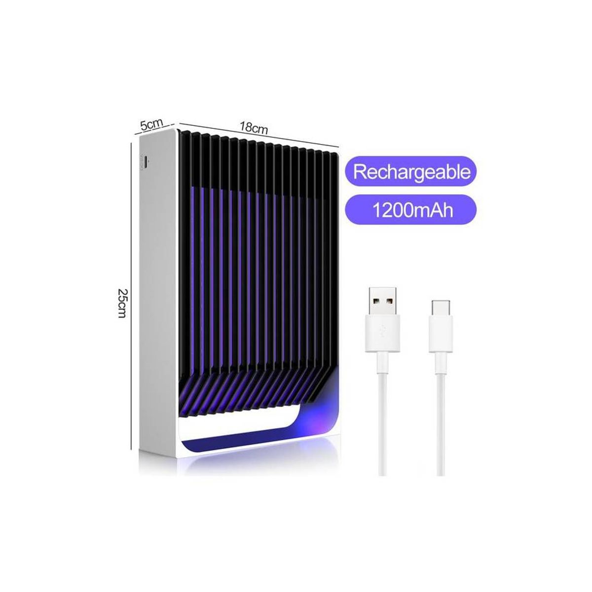 HOME NEAT - Matamosquitos eléctrico lámpara antimosquitos recargable