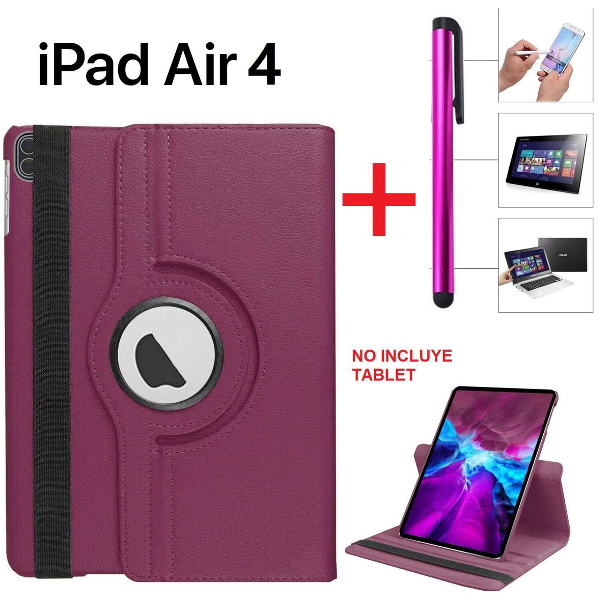 GENERICO - Funda Case y Lapiz para iPad Air 4 10.9" 2020 A2316 A2324 A2325