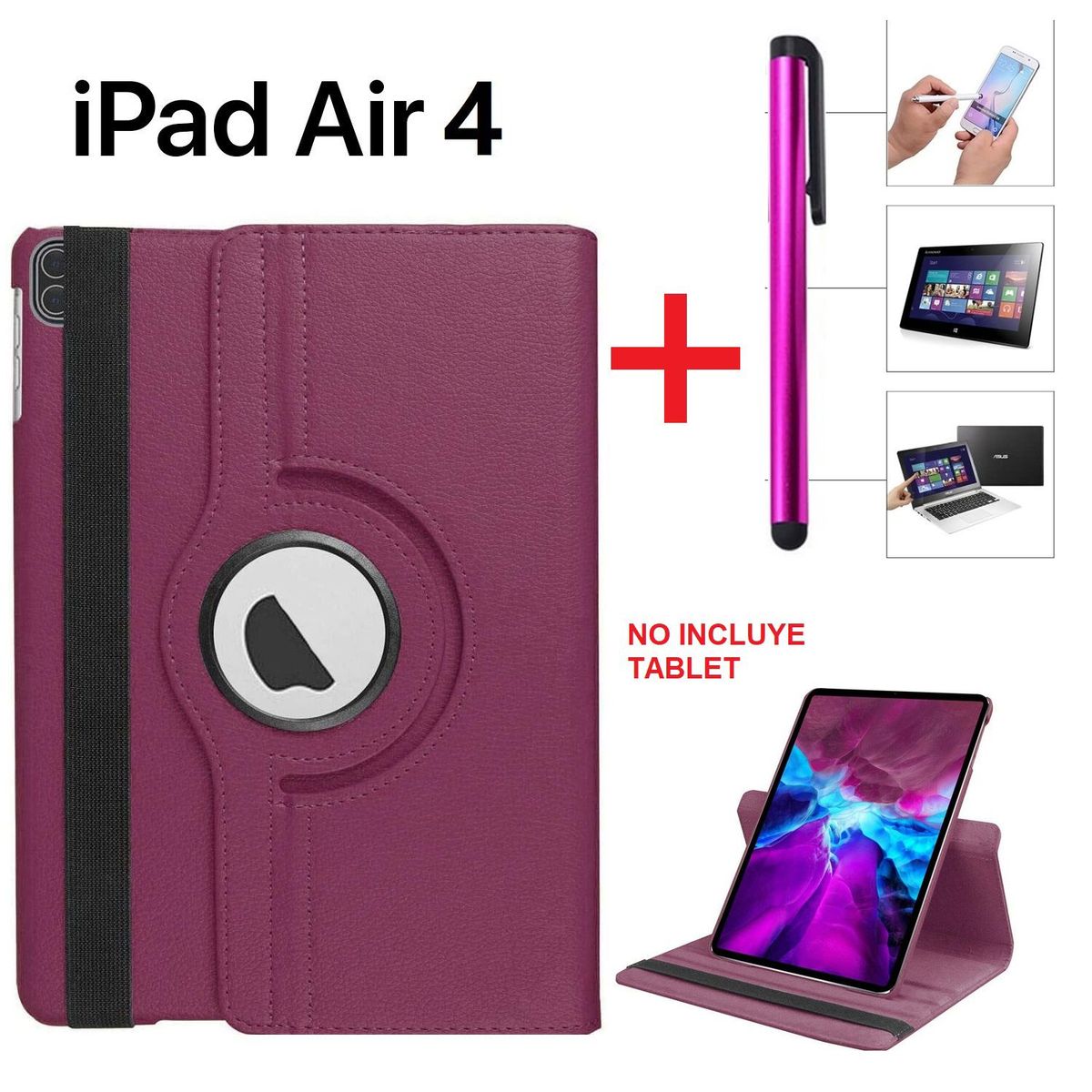 GENERICO - Funda Case y Lapiz para iPad Air 4 10.9" 2020 A2316 A2324 A2325