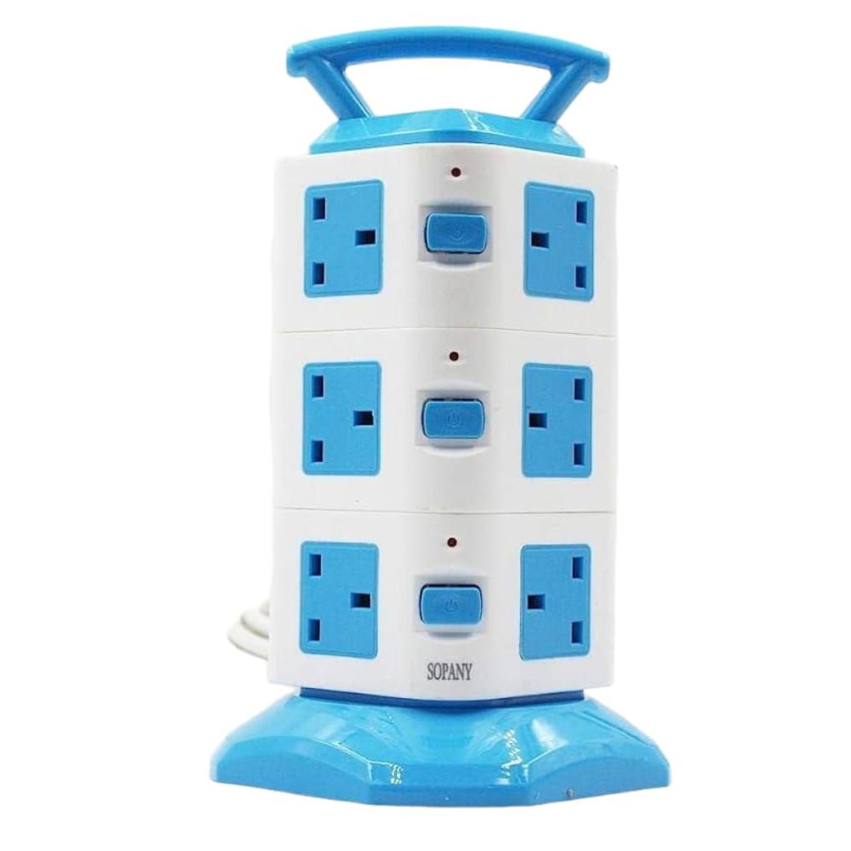 OEM - Torre Vertical Multifuncional 3 Niveles (12 Conexiones) y 3Puertos USB