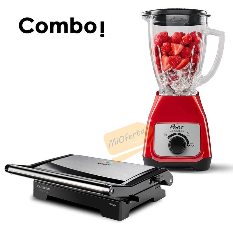 OSTER - Combo Licuadora Oster BLSTKAGRRDMini Grill Taurus CRISPYCO