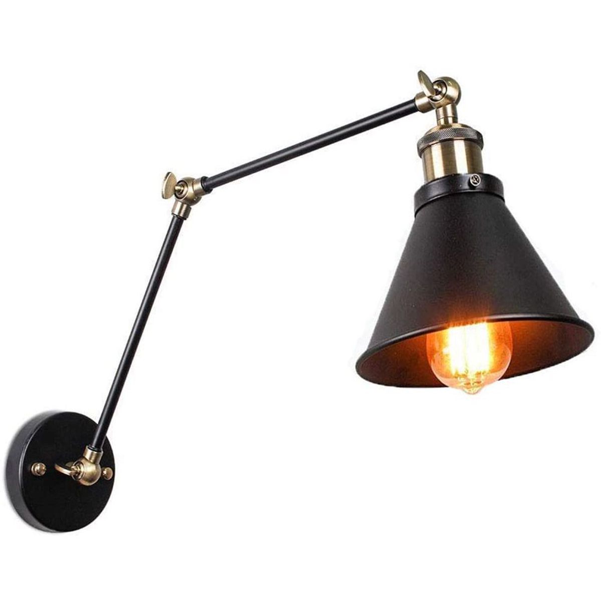 HOME NEAT - Lámparas de pared con oscilación ajustable brazo E27 Aplique de Pared