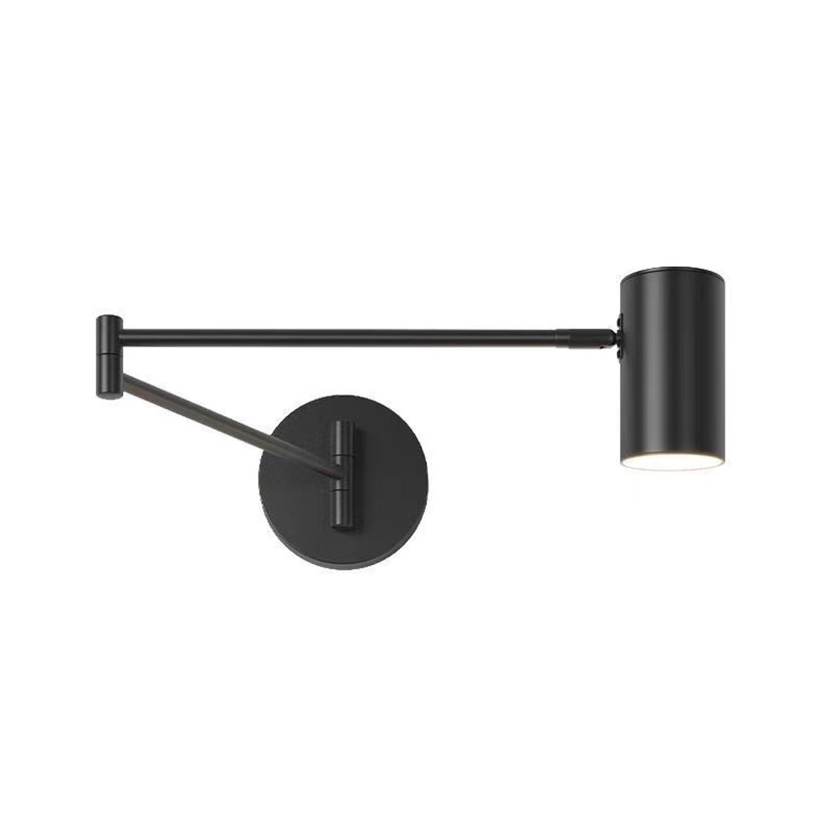 PUREPOWER - Lámpara de pared de iluminación de dormitorio plegable giratoria Negro