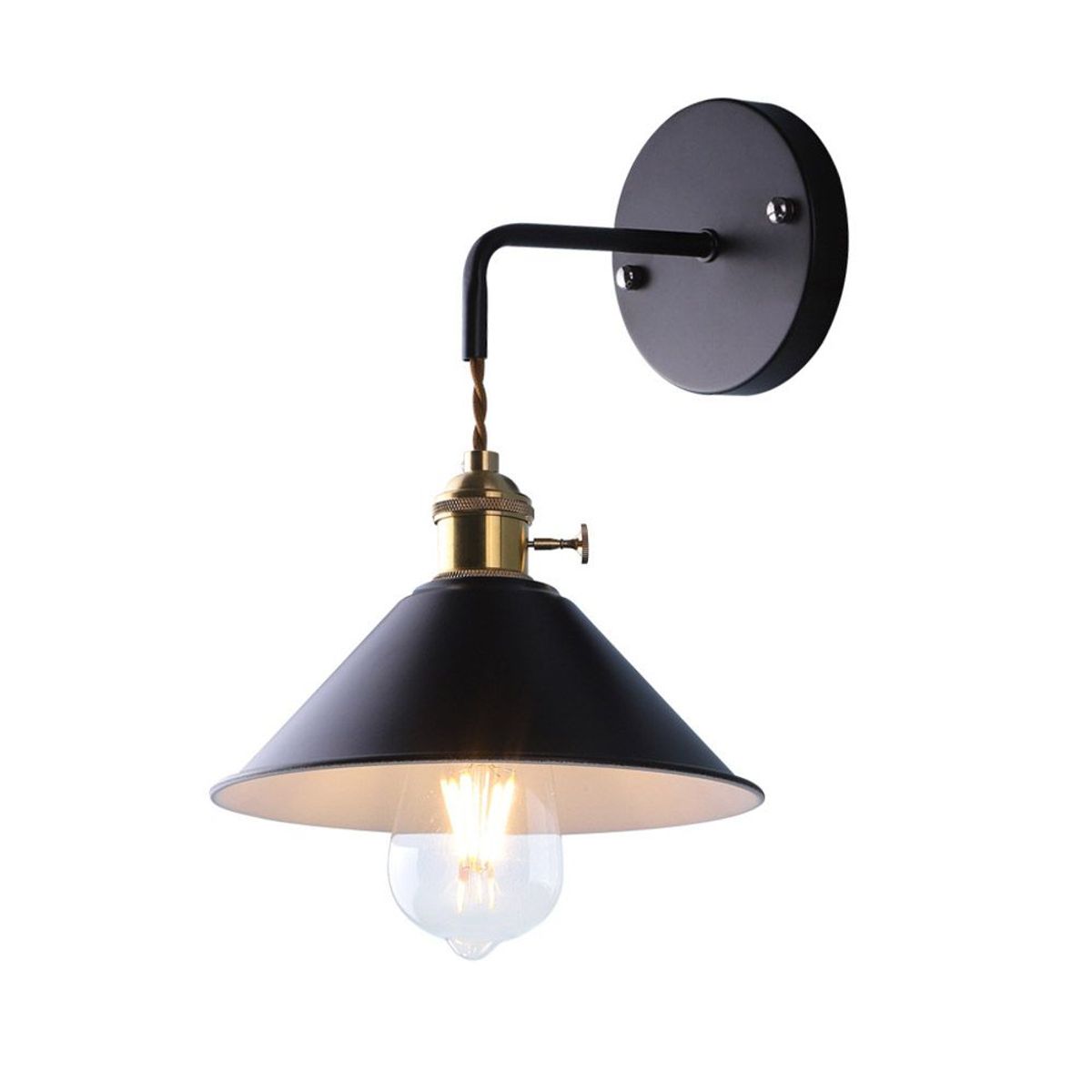 HOME NEAT - Lámpara de pared Vintage Apliques de Pared E27 para salón Gris