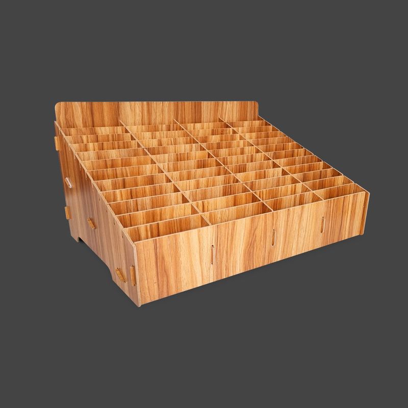 GENERICO - ORGANIZADOR MADERA 1 NIVEL PANTALLAS (48 DIVISIONES RT8808)