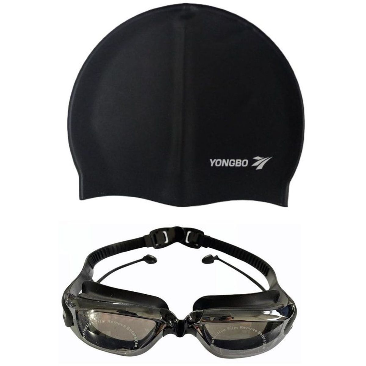 GENERICO - Lentes natación hd protección uv con gorro de silicona