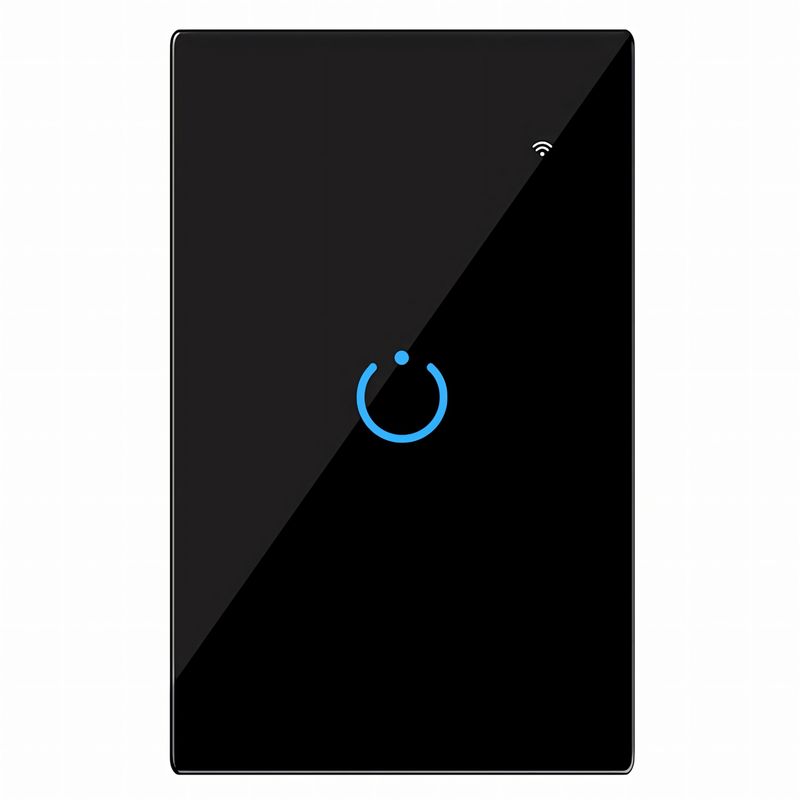GENERICO - Interruptor Inteligente Universal Wifi Luz Smart Negro Alexa 1 Banda
