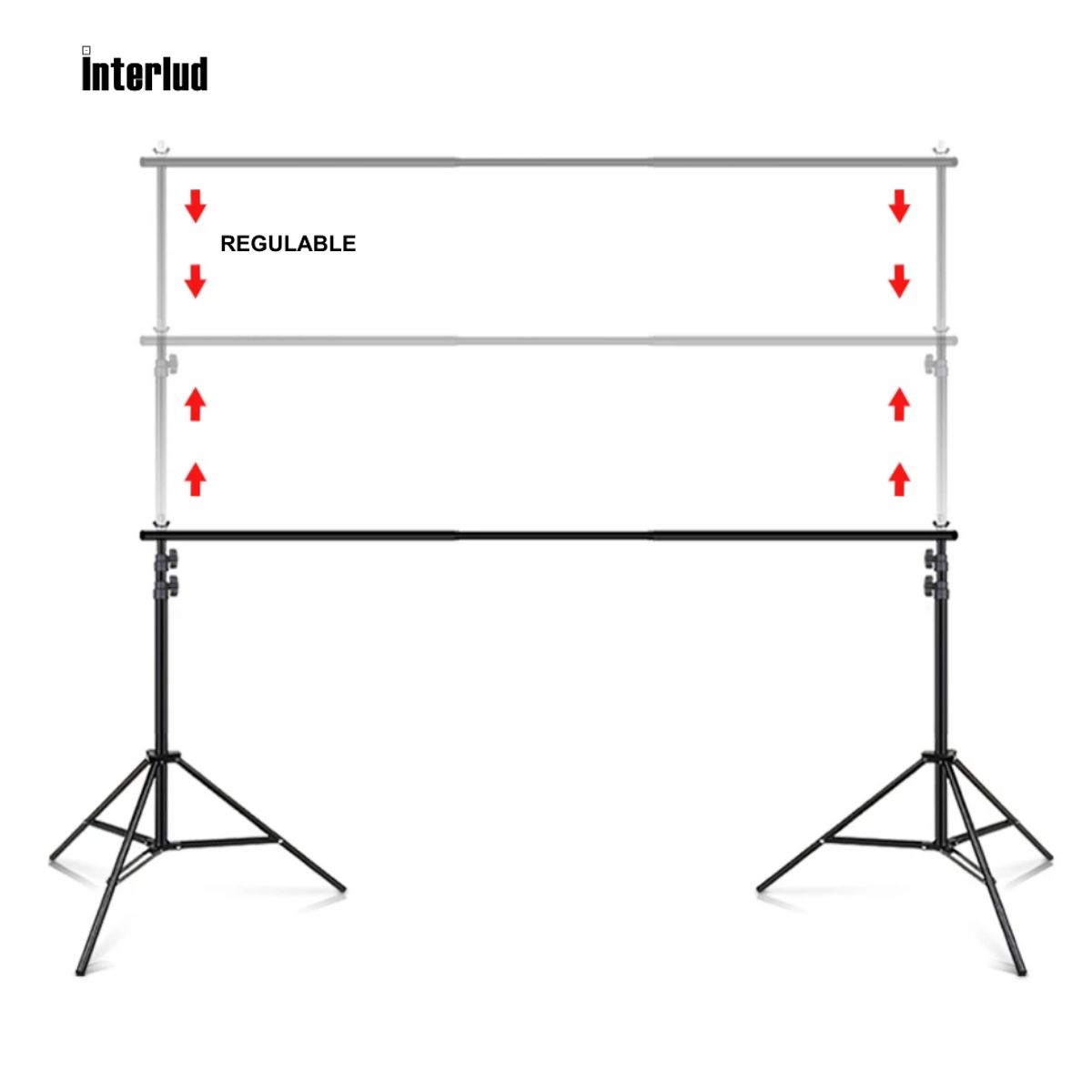 INTERLUD - Porta Fondo Portátil Parante de Tela Chroma para estudio fotográfico