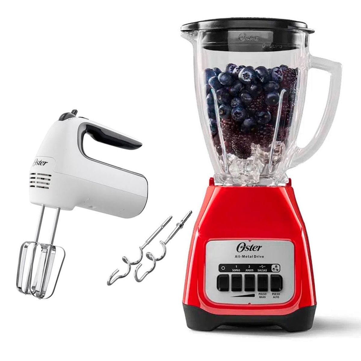 OSTER - Combo Licuadora Oster BLSTKAGRPB + Batidora de Mano FPSTHM3532