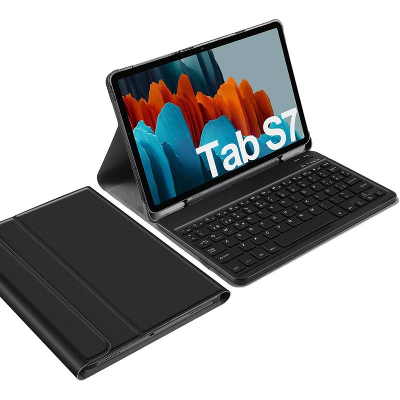HOME NEAT - Funda teclado español ñ para galaxy tab s7 sm-t870 / t875 2020