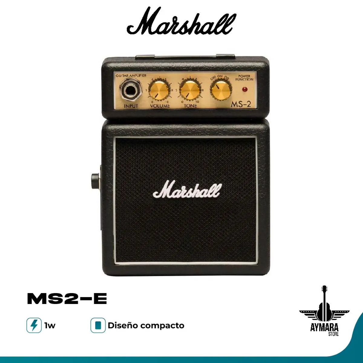 MARSHALL - MARSHALL MS2-E MINI AMPLIFICADOR DE GUIT ELEC PORT BLACK