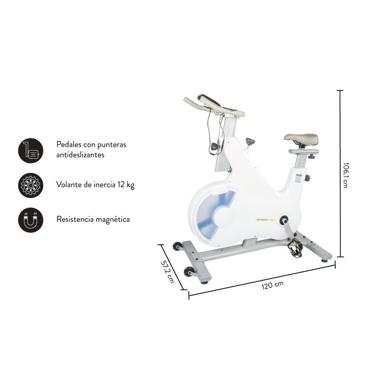 ULTIMATE FITNESS - Bicicleta Estática De Spinning Z650 Pro..