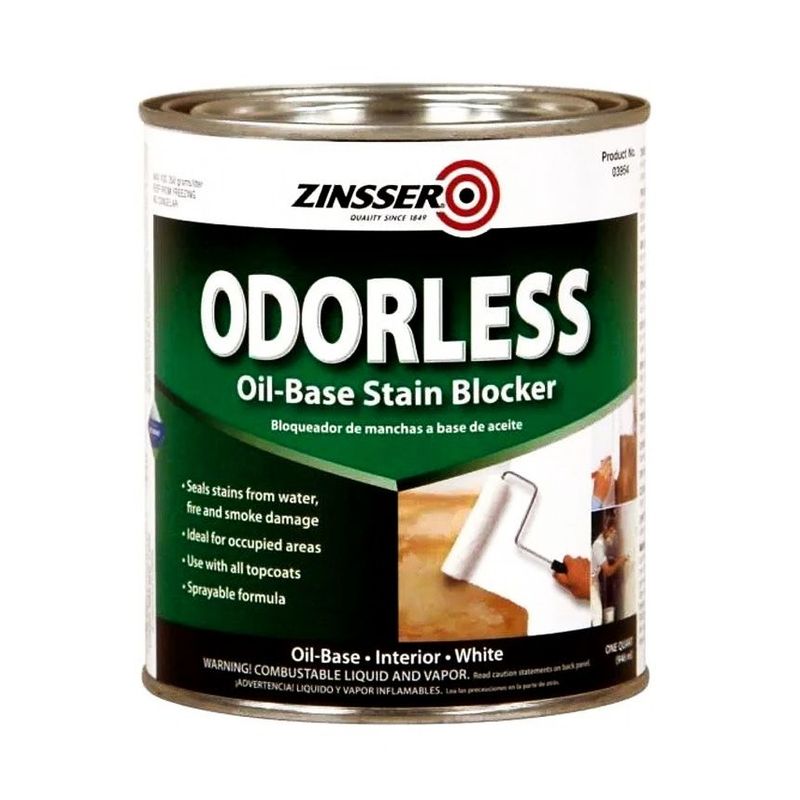 RUST OLEUM - ZINSSER ODORLESS BLOQUEADOR DE MANCHAS INODORO BLANCO 946 ML