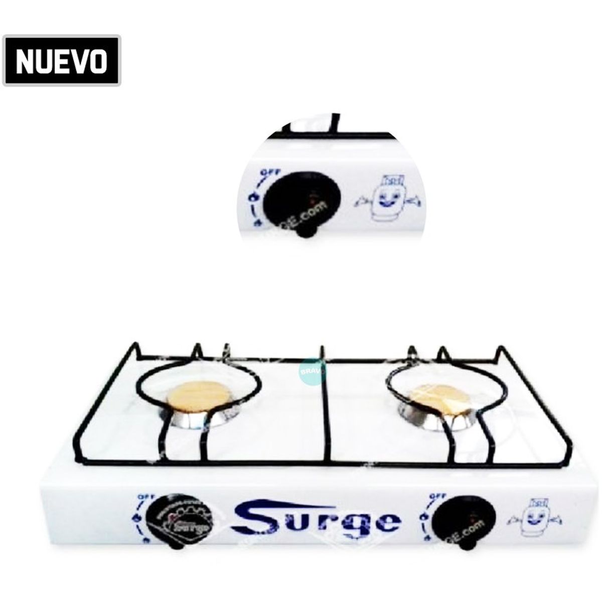 GENERICO - Cocina De Mesa a Gas 2 Hornillas Pintada - Surge