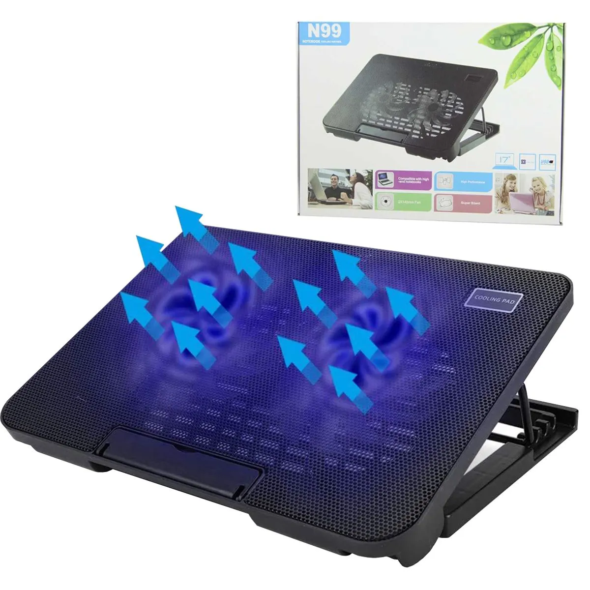SEISA - Base Cooler Laptop y Notebook de 9" a 17" Ventilador de 6 Niveles