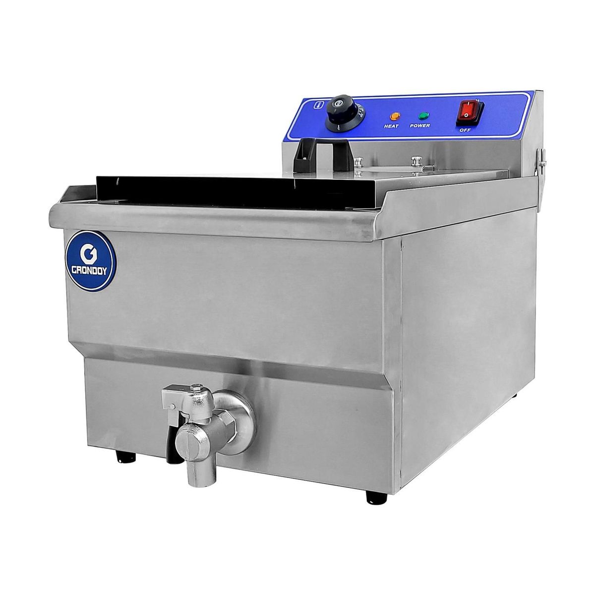 GRONDOY - Freidora Eléctrica de 1 poza de 19 Litros GRONDOY