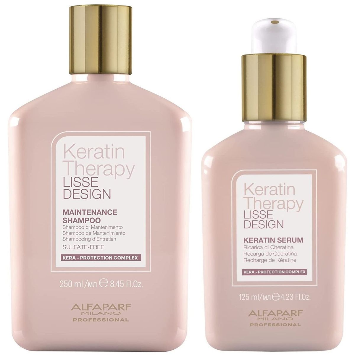 ALFAPARF MILANO - Shampoo Post Alisado Sin Sal + Sérum Alfaparf Keratin Therapy
