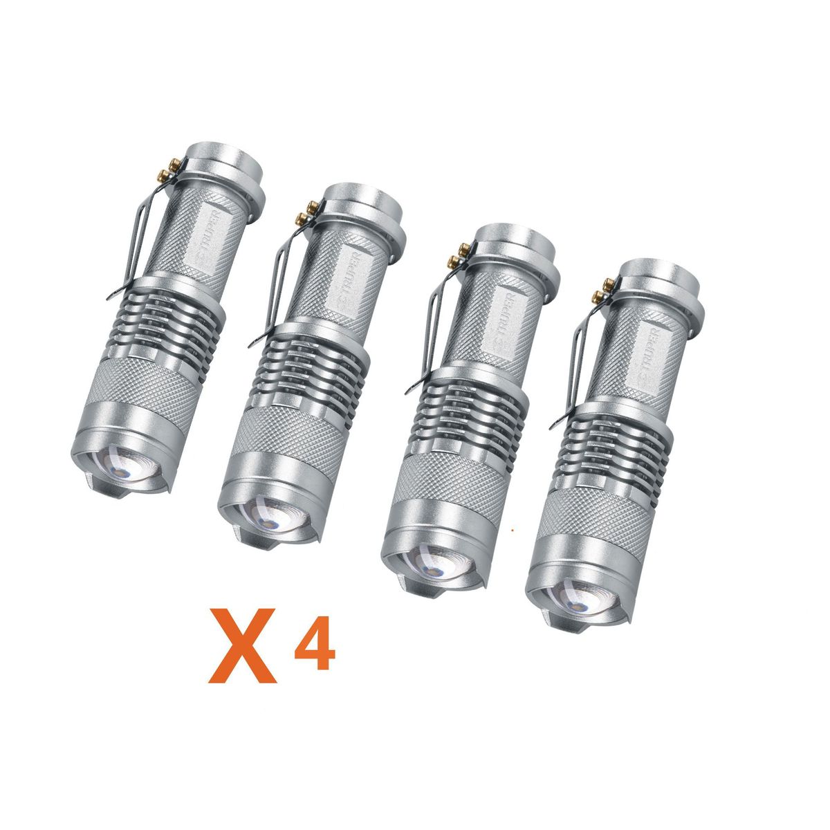 TRUPER - Linterna potente de aluminio led 40lm truper pack 4