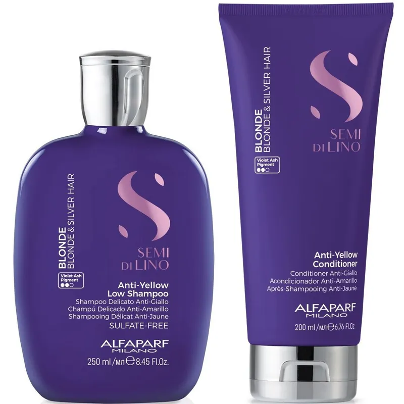 ALFAPARF MILANO - Shampoo Sin Sal  Acondicionador para Cabello Rubio Alfaparf Blonde
