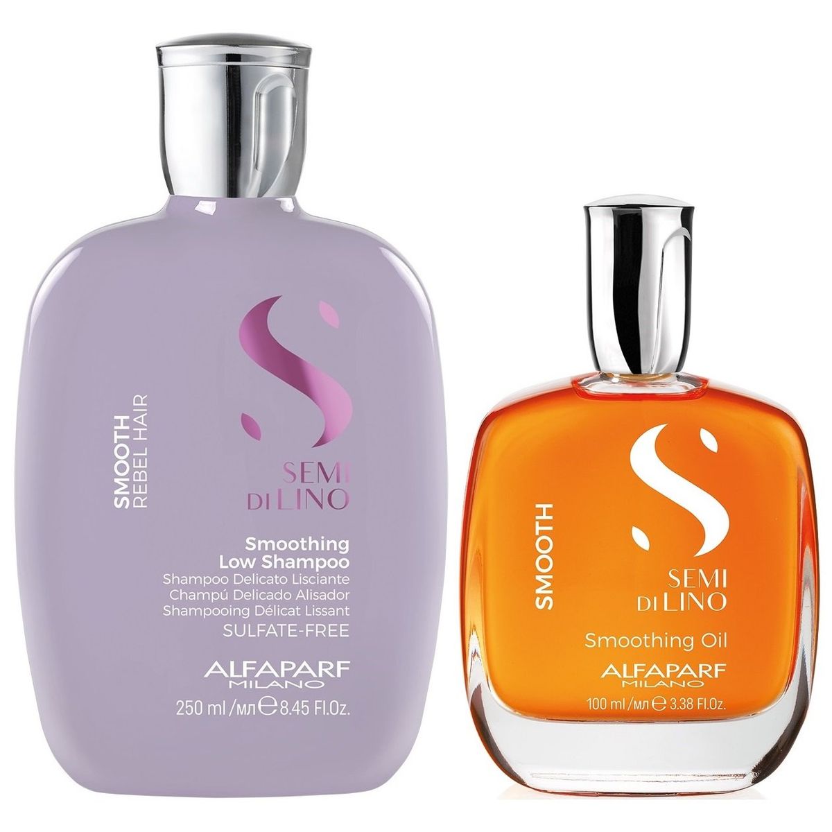 ALFAPARF MILANO - Shampoo Anti Frizz Sin Sal 250ml + Aceite Alfaparf Smooth