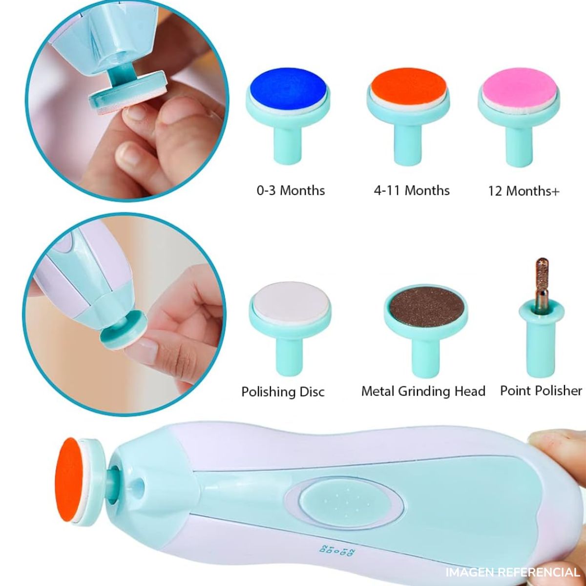 INSPIRA MARKET - Limador de Uñas para Bebé Eléctrico Silencioso Aleatorio