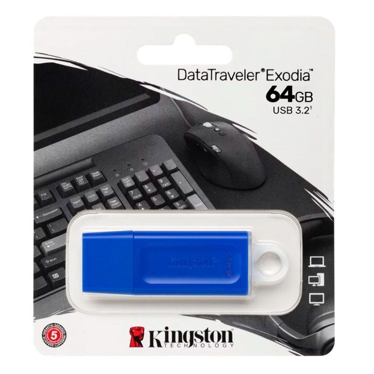 KINGSTON - Memoria Flash USB Kingston DataTraveler Exodia 64GB, USB 3.2