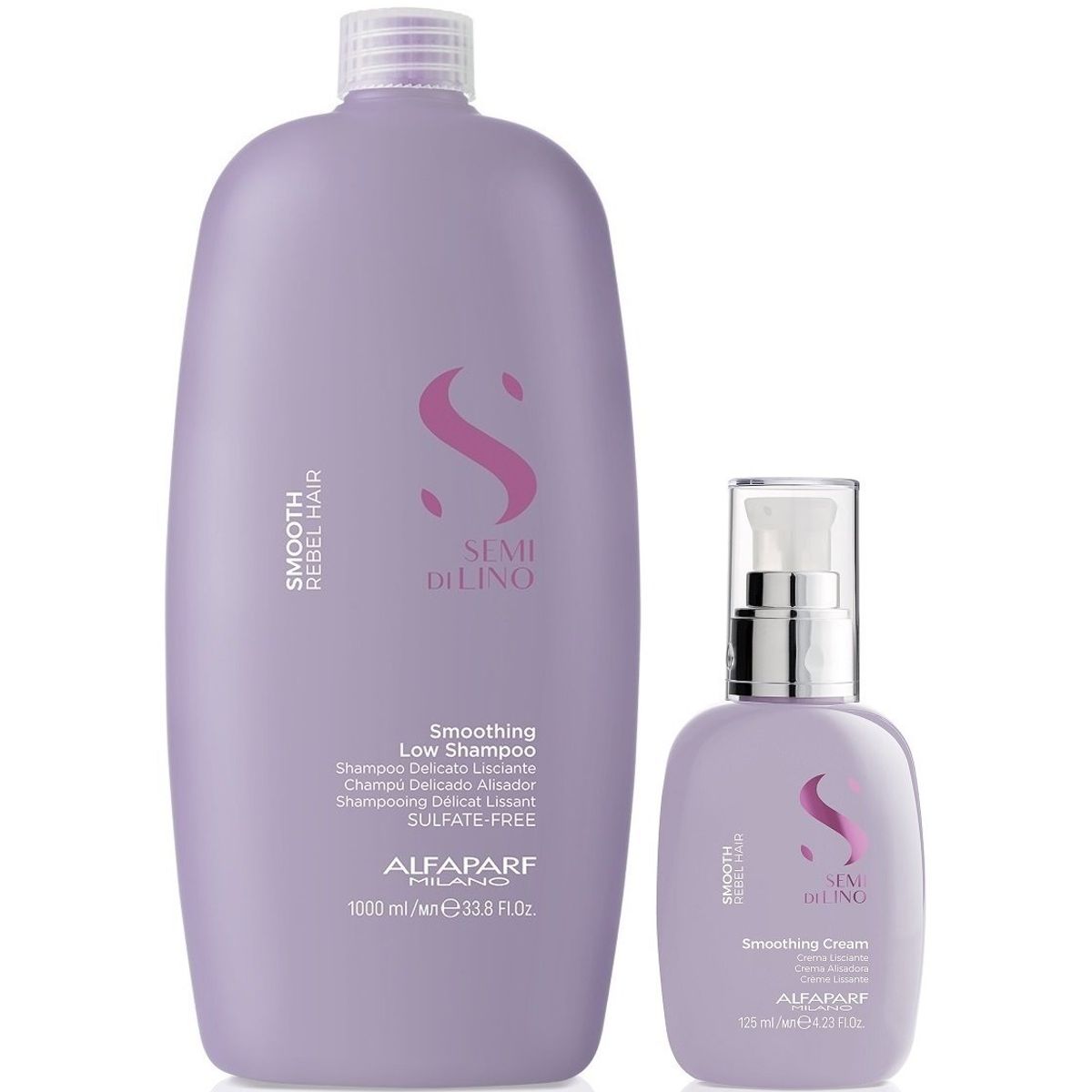 ALFAPARF MILANO - Shampoo Anti Frizz Sin Sal 1000ml + Crema Alfaparf Smooth