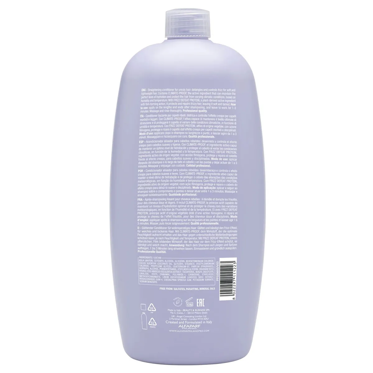 ALFAPARF MILANO - Tratamiento Anti Frizz Sin Sal Alfaparf Smooth 1000ml