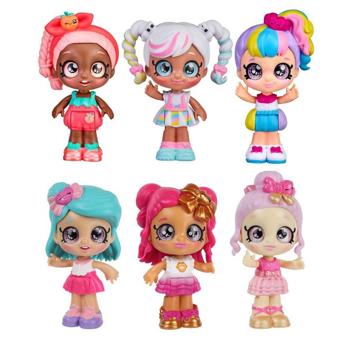 KINDI KIDS - Juego Completo de 6 Muñecas Kindi Kids Minis