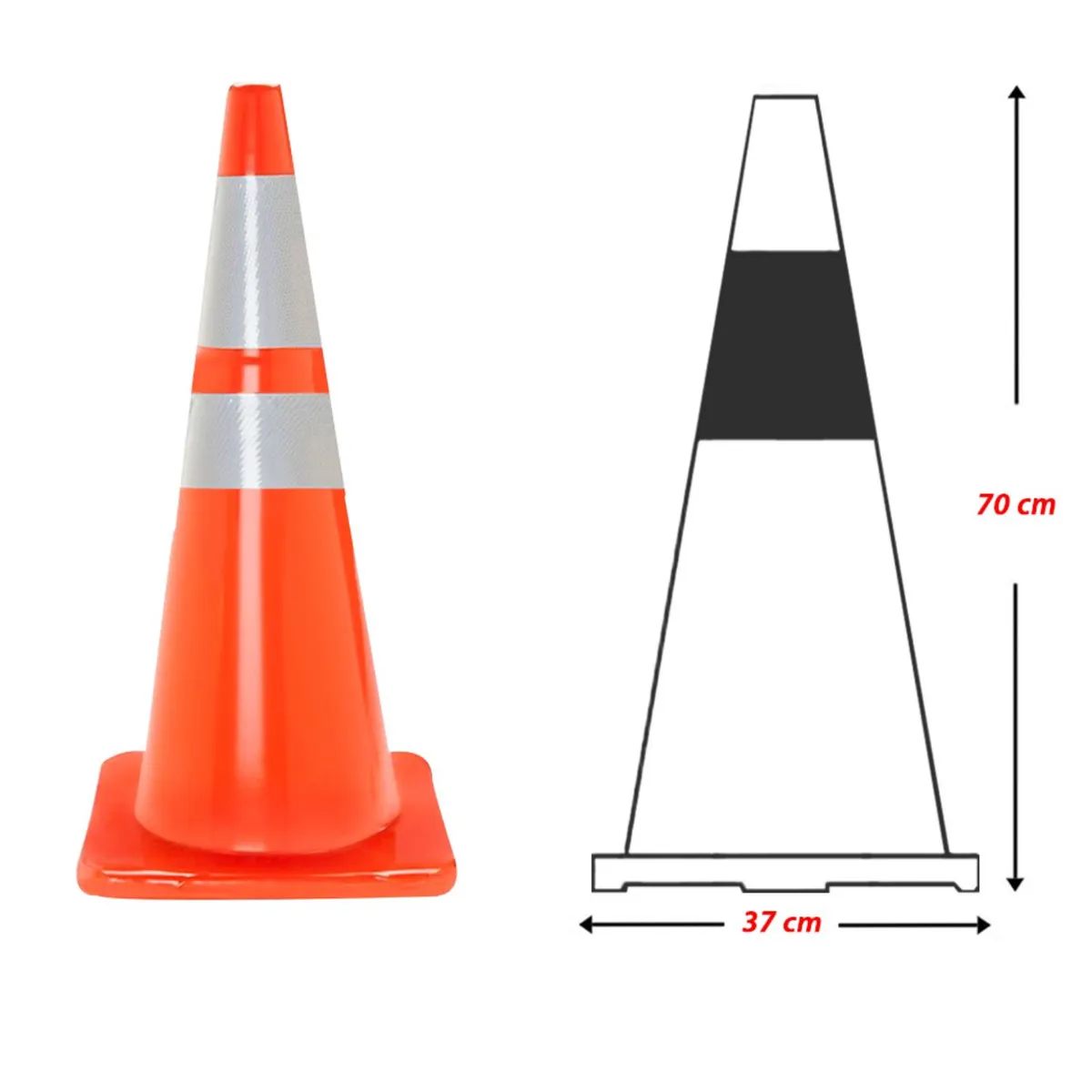 GENERICO - Cono De Emergencia 70cm seguridadvialseparador