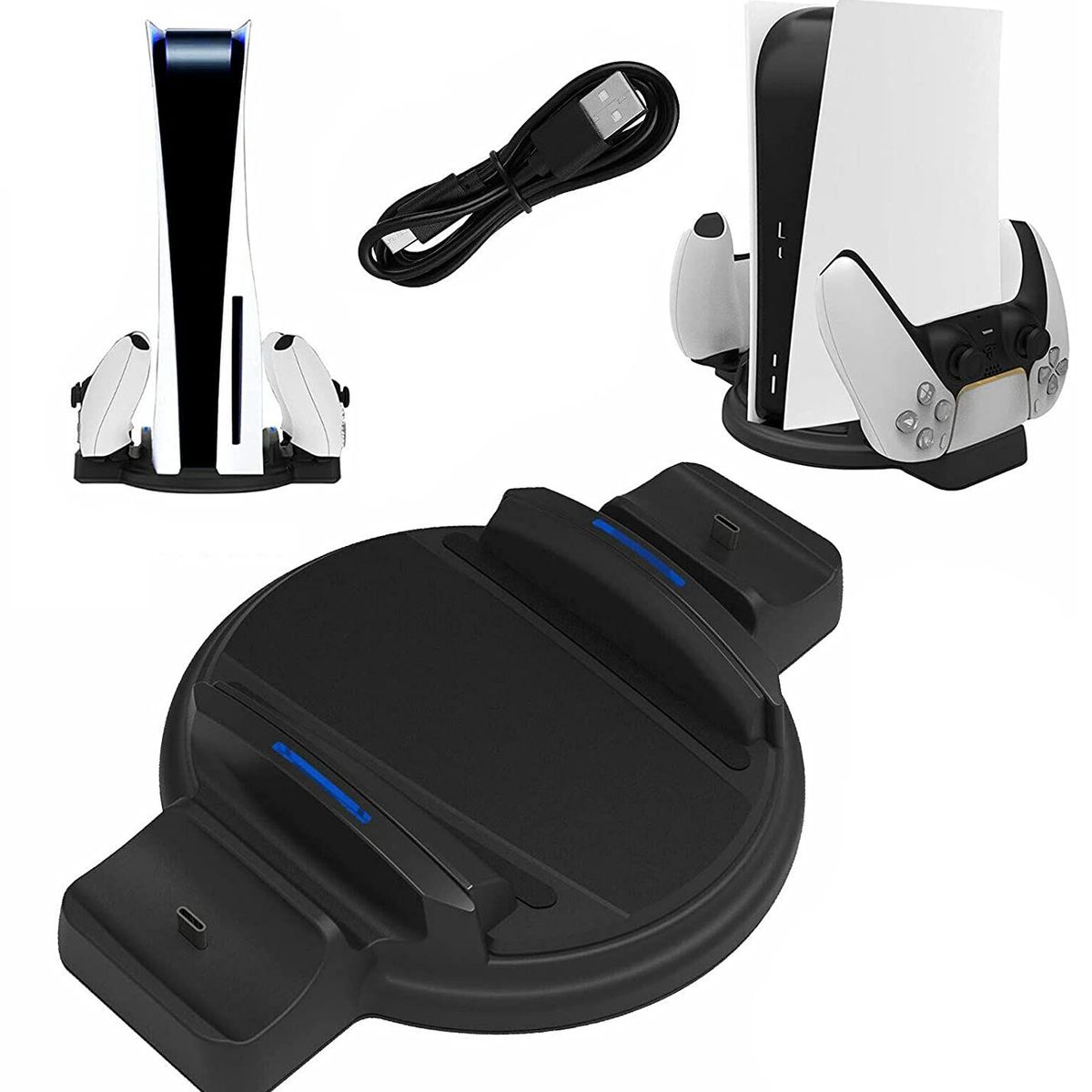 OEM - Base para Consola y Cargador para Mandos PS5 Playstation® 5