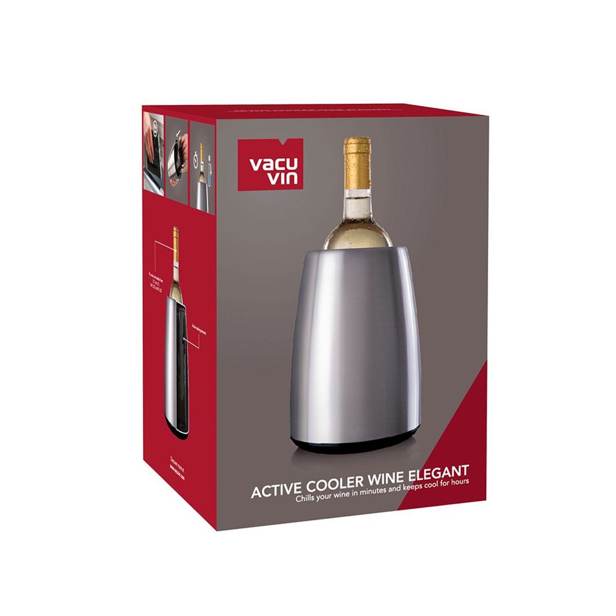 VACU VIN - Cubitera Enfriadora de Vino Vacu Vin Acero Elegante