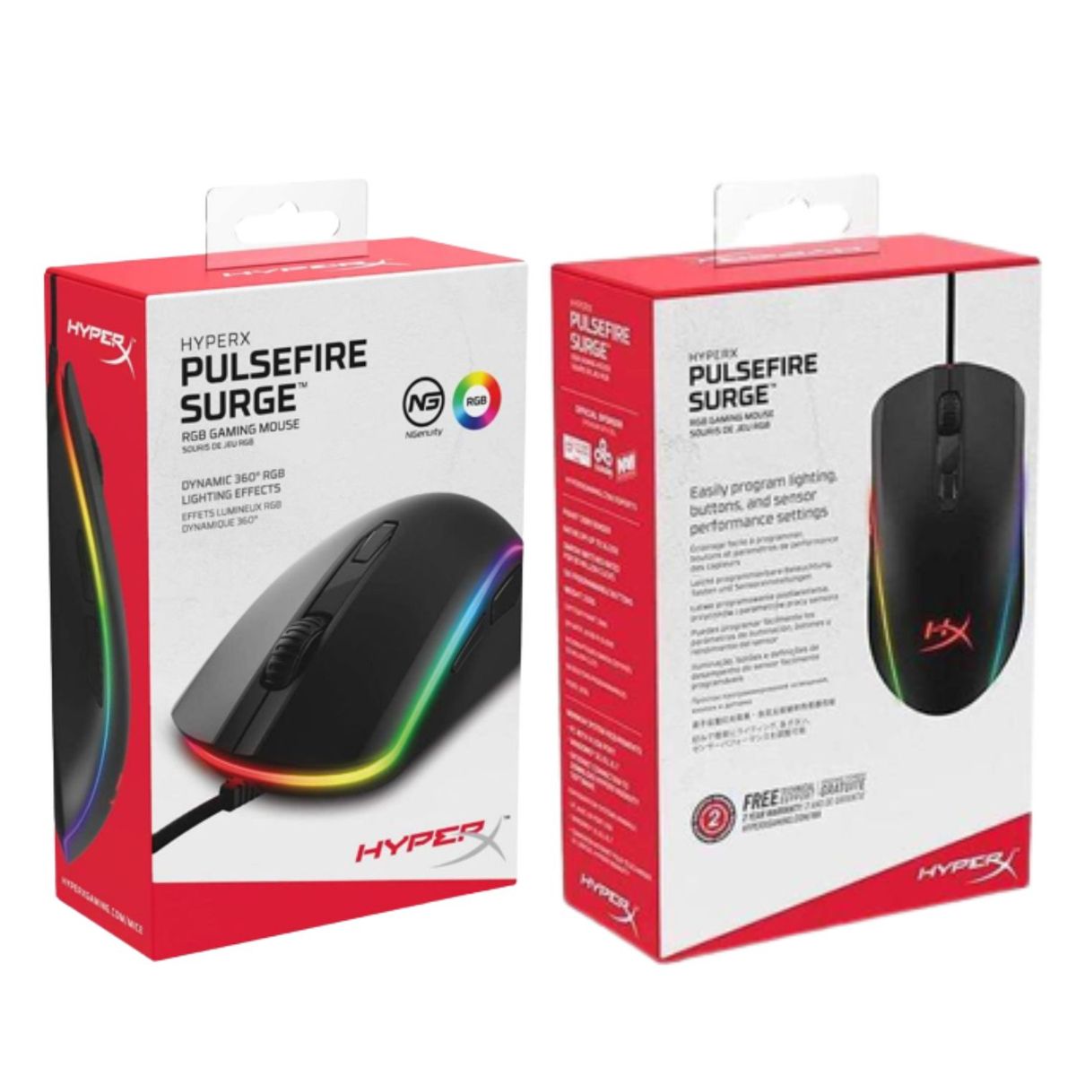 HYPERX - Mouse Gaming Hyperx Pulsefire Surge Rgb Alambrico