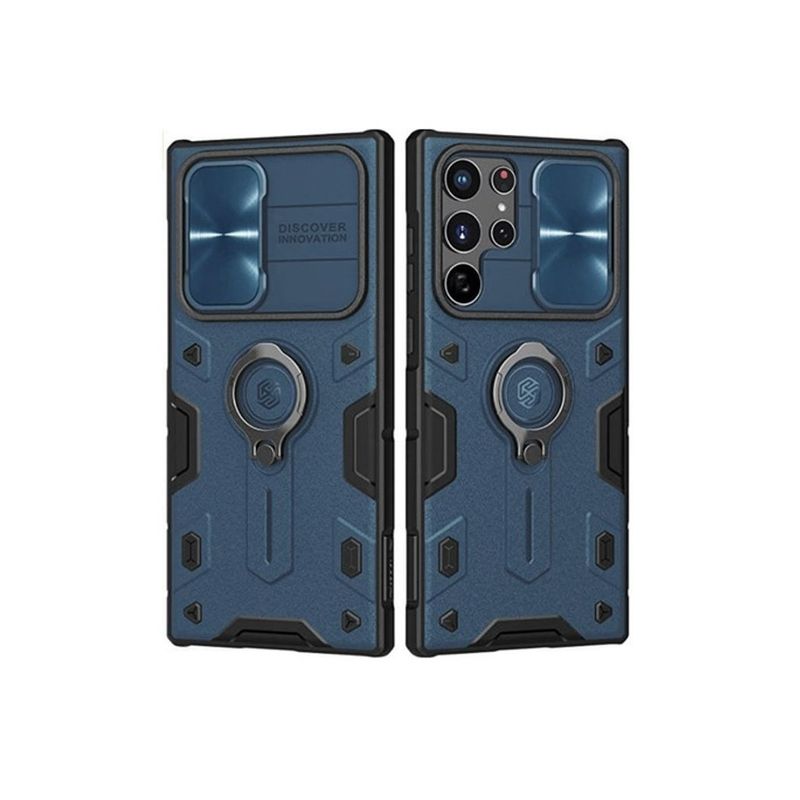 NILLKIN - Case Nillkin Camshield Armor Para Samsung Galaxy S22 Ultra Azul