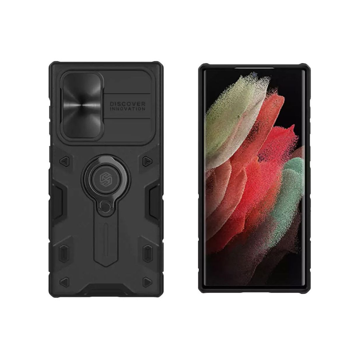 NILLKIN - Case Nillkin Camshield Armor Para Samsung Galaxy S22 Ultra Negro