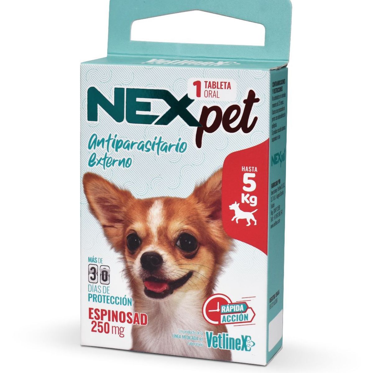 VETLINEX - ANTIPULGAS NEXPET 05 KG X 1 TABLETA.