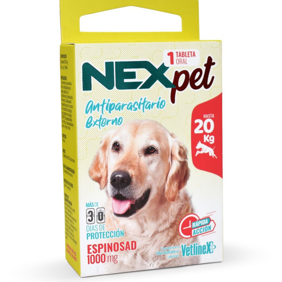 VETLINEX - ANTIPULGAS NEXPET 20 KG X 1 TABLETA